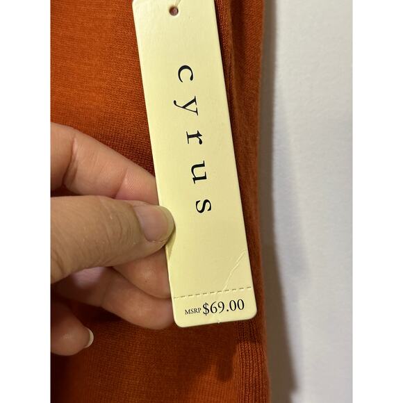 Cyrus Women's Size XS Knit Sweater Vest Firecracker Rust V-Neck New w/ Tags - Picture 6 of 11